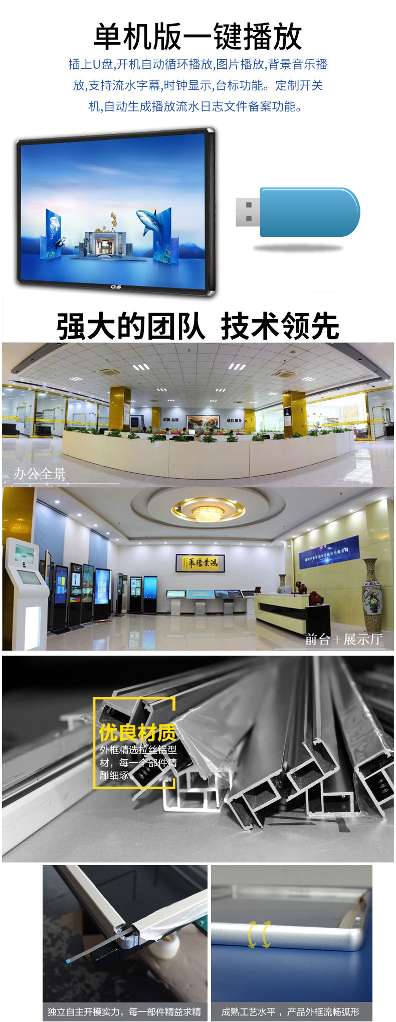 一鍵播放功能，支持自動循環、流水字幕等