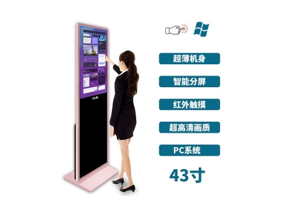 超薄立式43寸紅外觸摸一體機PC版